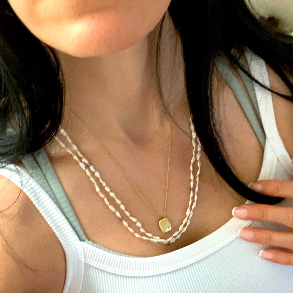 ***SOLD***Dainty Natural Pearl Necklace